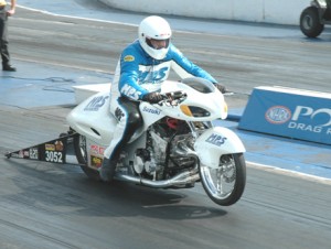 Dan Rudd's modern Hayabusa wheelie-bar bike