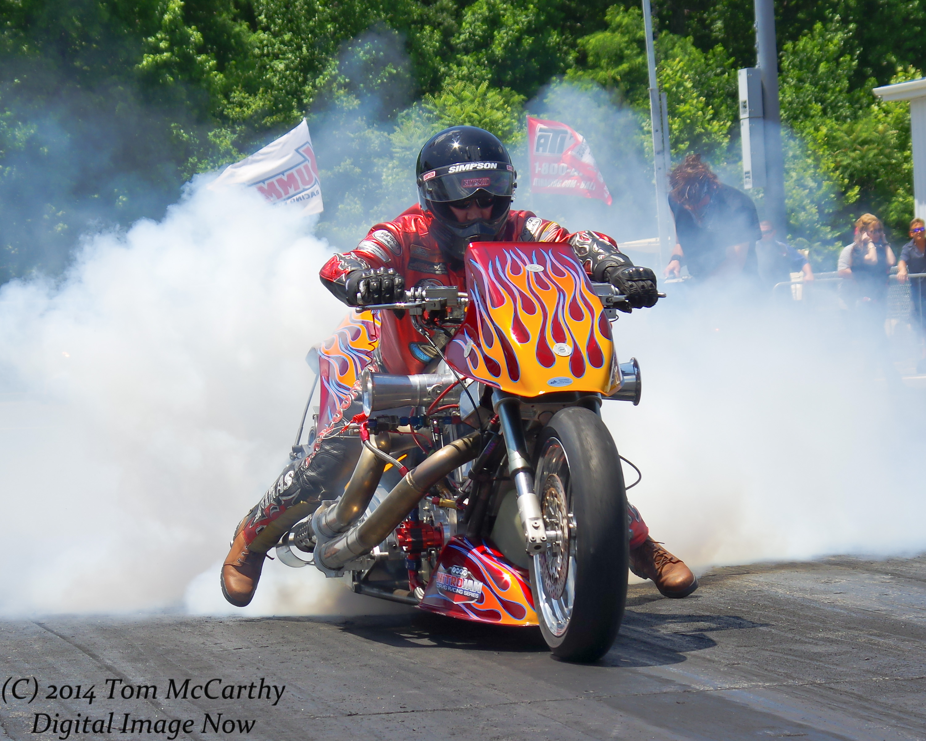 Why Some Dragbike Pros Burnout Across The Starting Line Drag Bike News