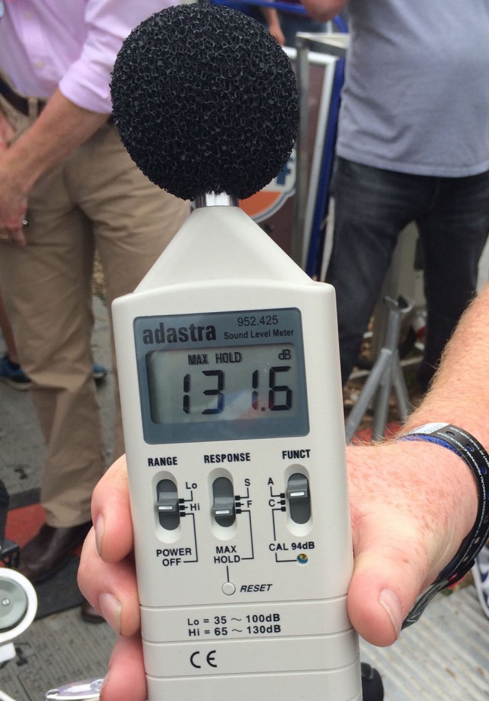 Goodwood drag racing noise meter