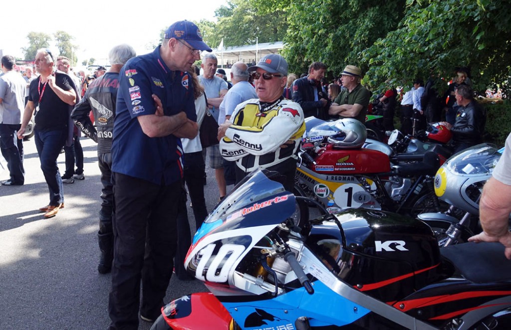 Gulf Oil Dragracing’s Martin Brookman reminisces about Grand Prix Racing with his old friend Kenny Roberts