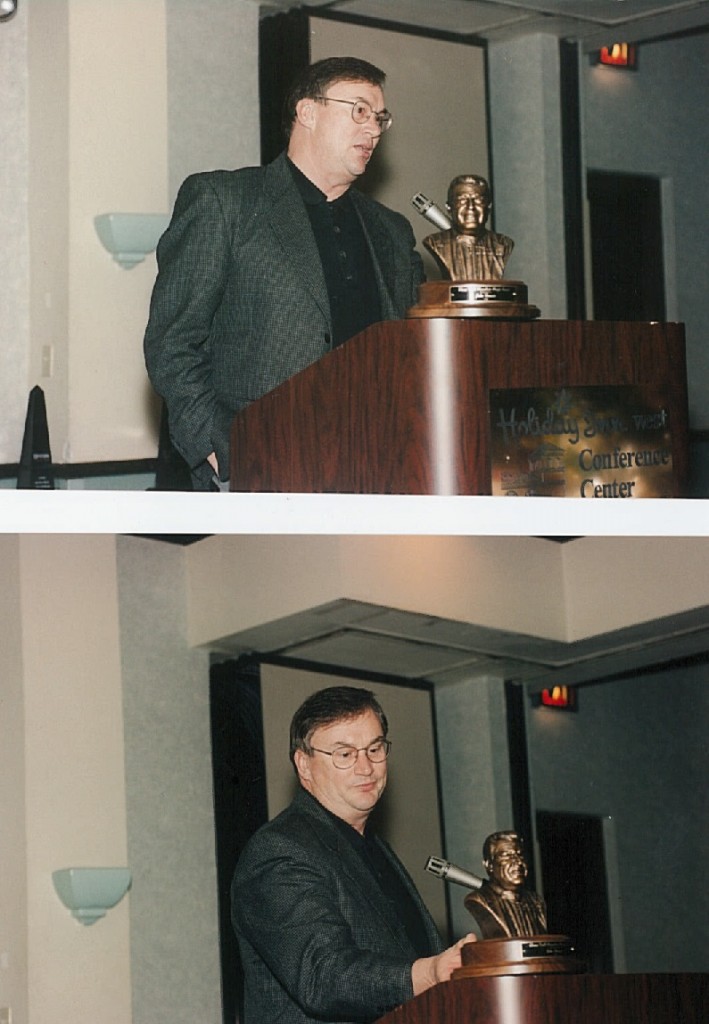 John Hoover accepting award 