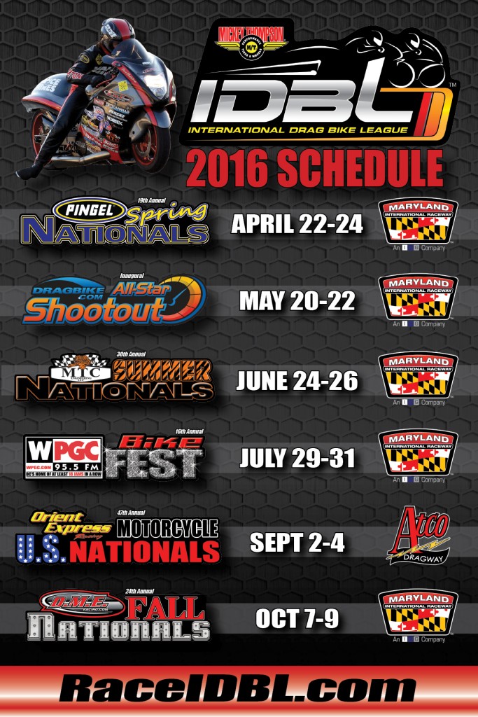 2016 IDBL Schedule 