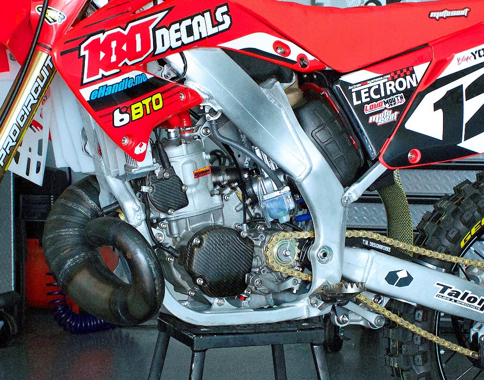 A lectron on a CR 250