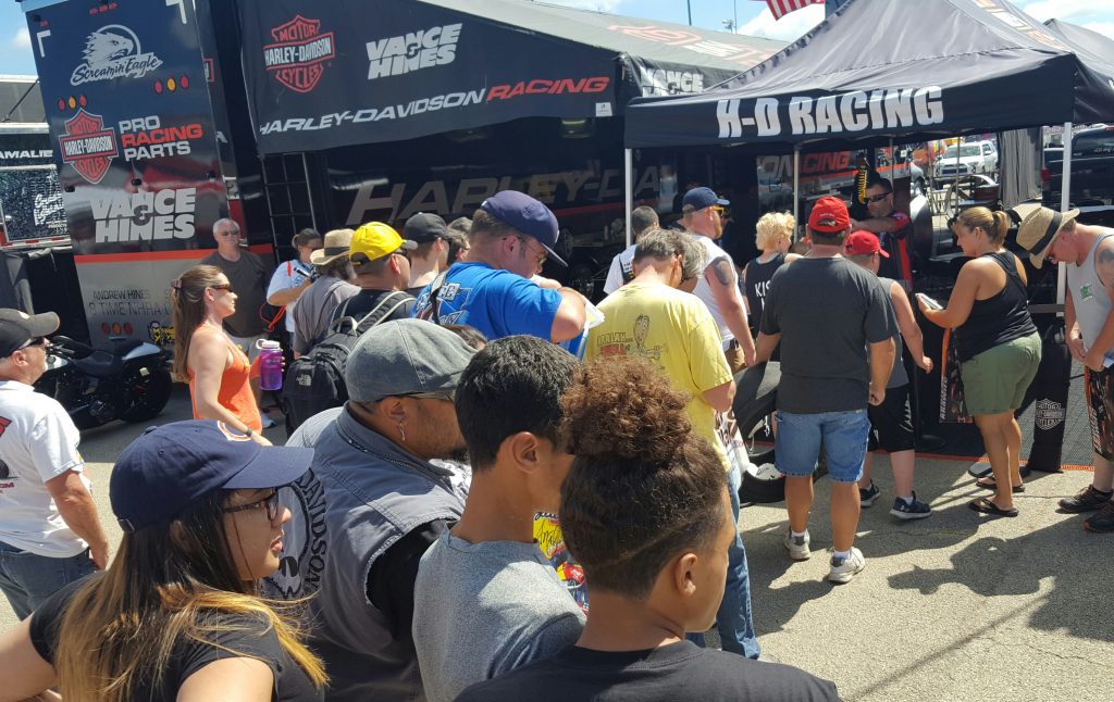 NHRA Pro Stock Motorcycle Pits