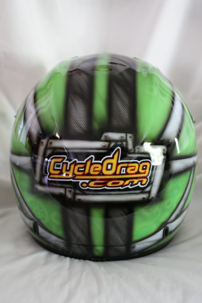 Cycledrag.com dirtbike Helmet after 1, rippin designs custom paint airbursh