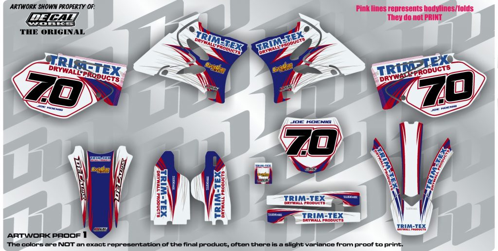 Joe Koenig - DeCal Works Trim-Tex YZ Ice Graphics