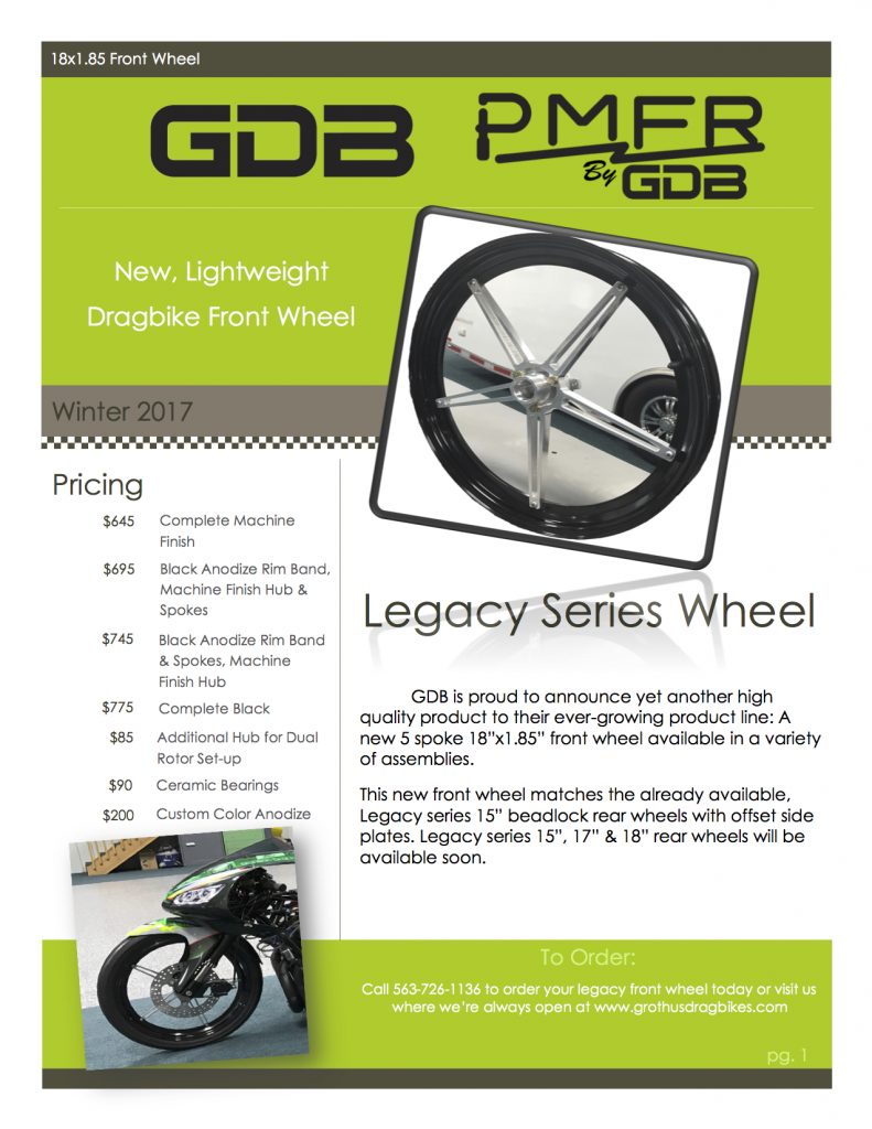 Grothus Dragbikes Legacy front Wheel
