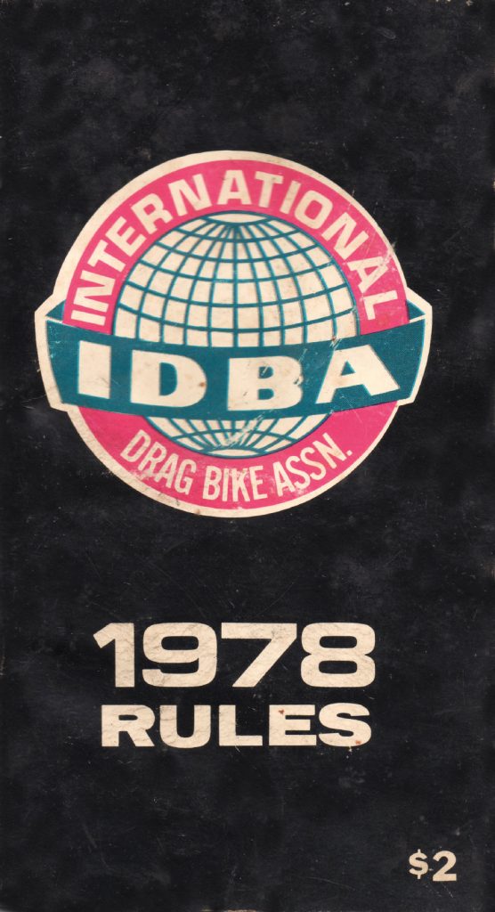 IDBA Dragbike Racing Rulebook