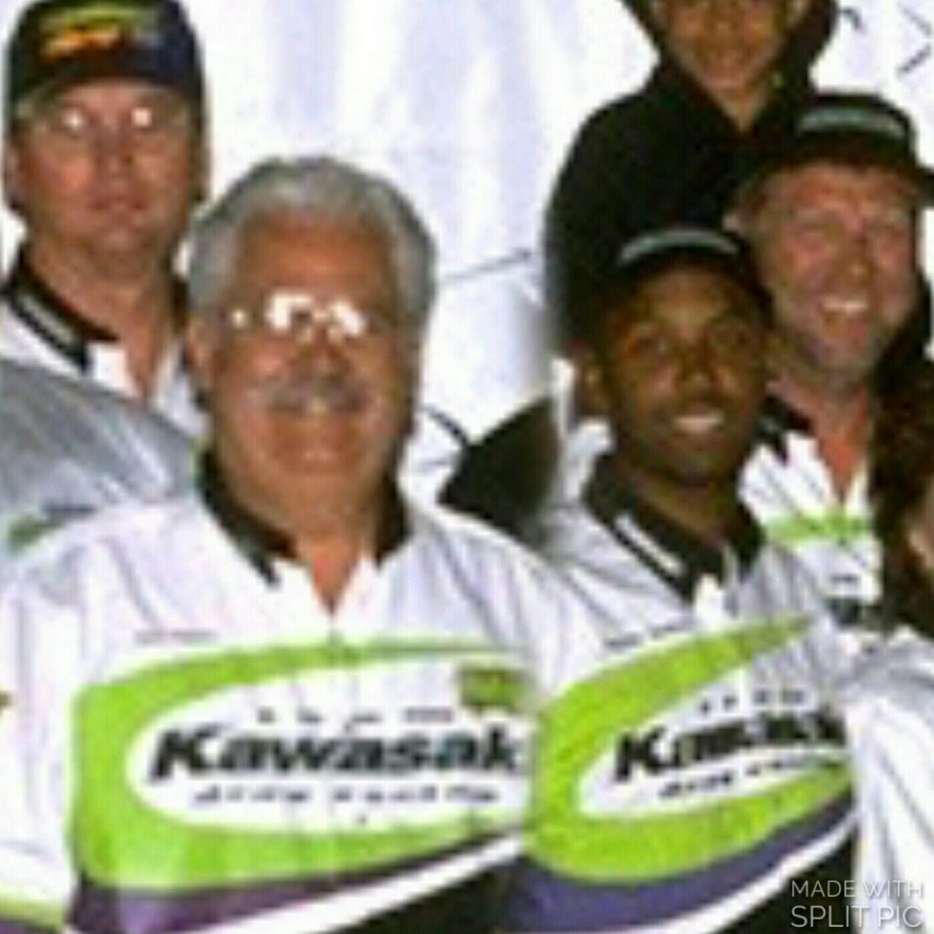 Team Kawasaki's John Hoover, Rob Muzzy, Rickey Gadson and Bruce Sauer.