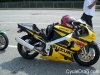 Black and Yellow GSXR 750 Drag Racing