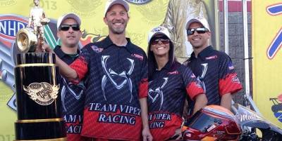 John Hall, Matt Smith, Angie Smith, Scotty Pollacheck Pro Stock Motorcycle