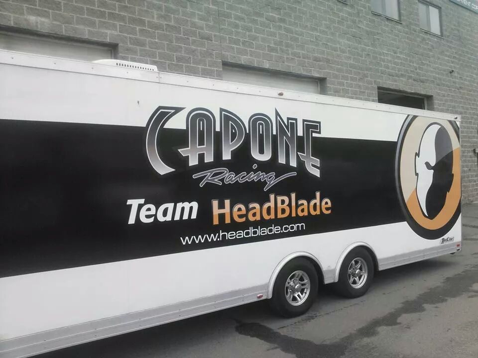 Team Headblade Dragbike Racing Trailer