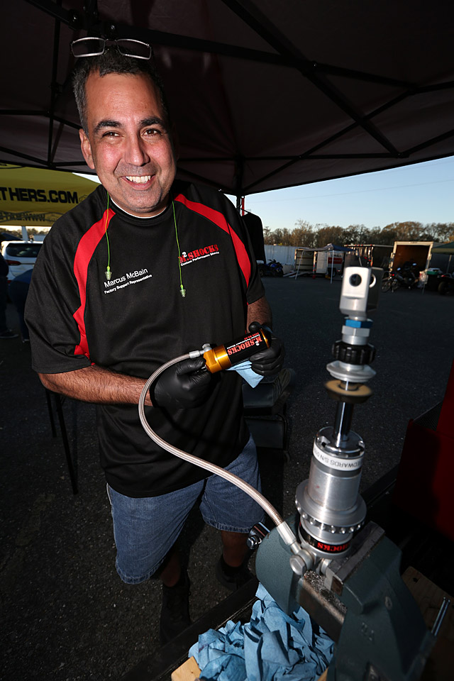 M2.shocks’ Marcus McBain built custom shocks onsite