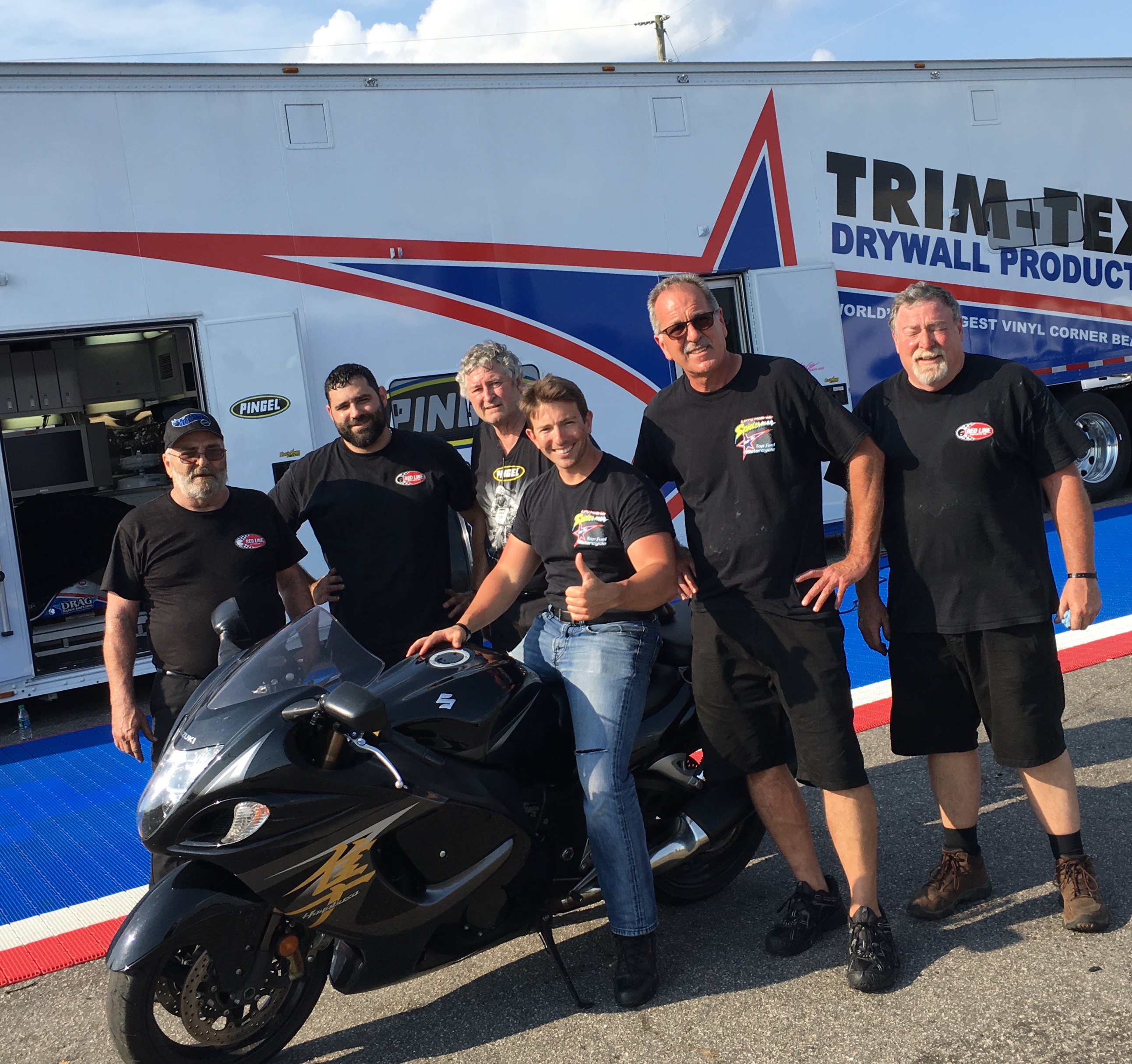 Jack Korpela, Larry McBride hayabusa at Rockingham Dragway