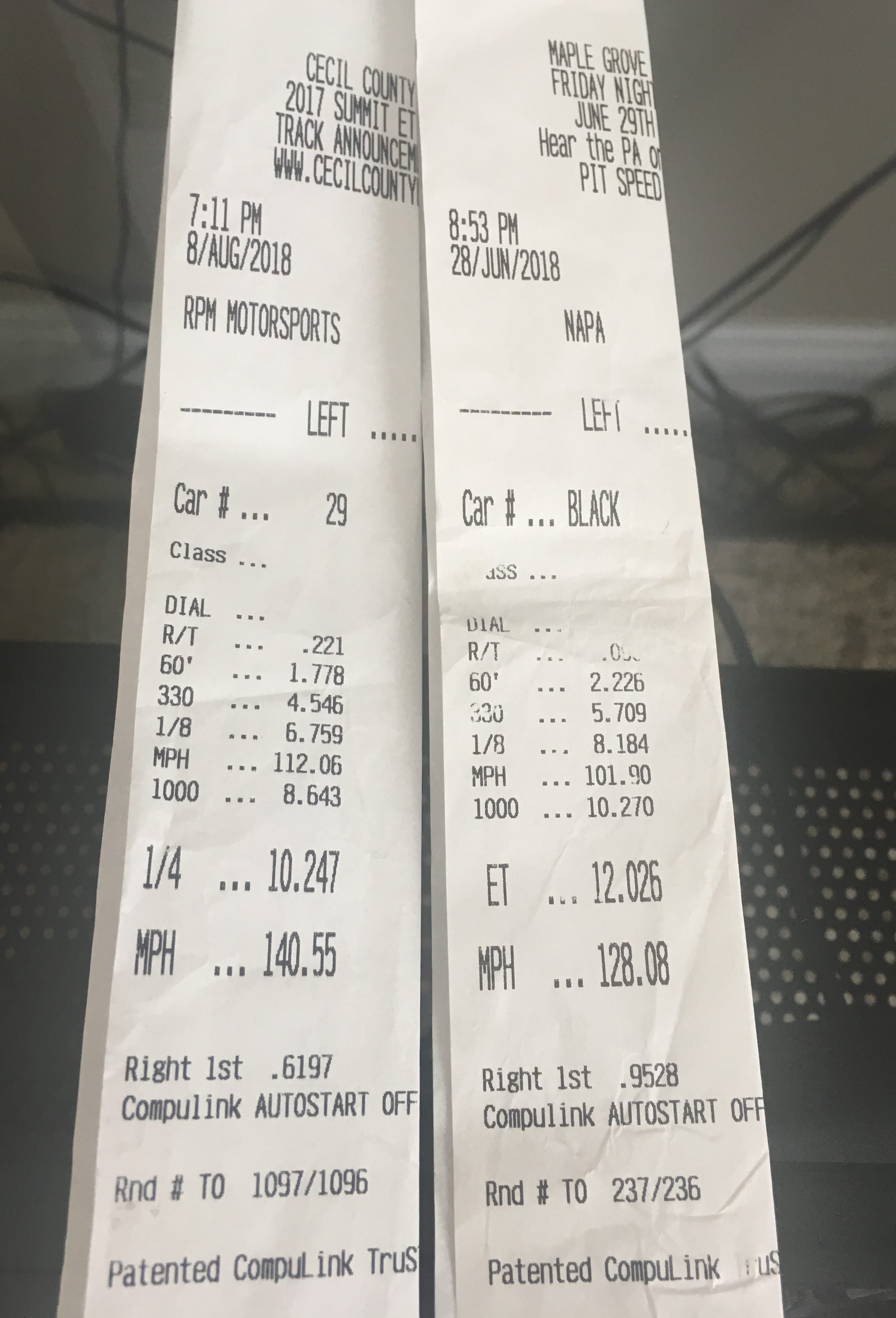 Hayabusa Drag Racing Time Slips