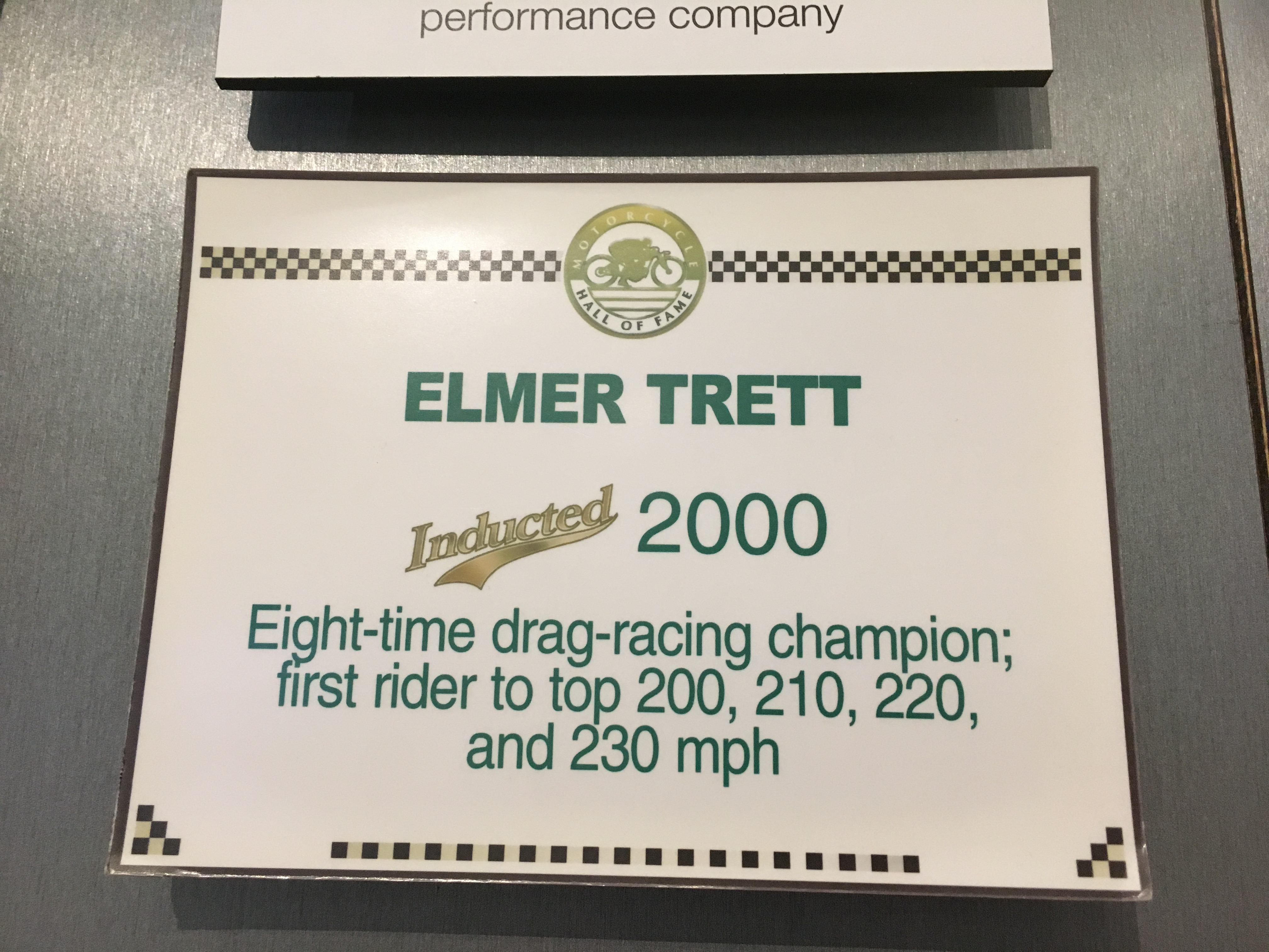 Elmer Trett, AMA Hall of Fame