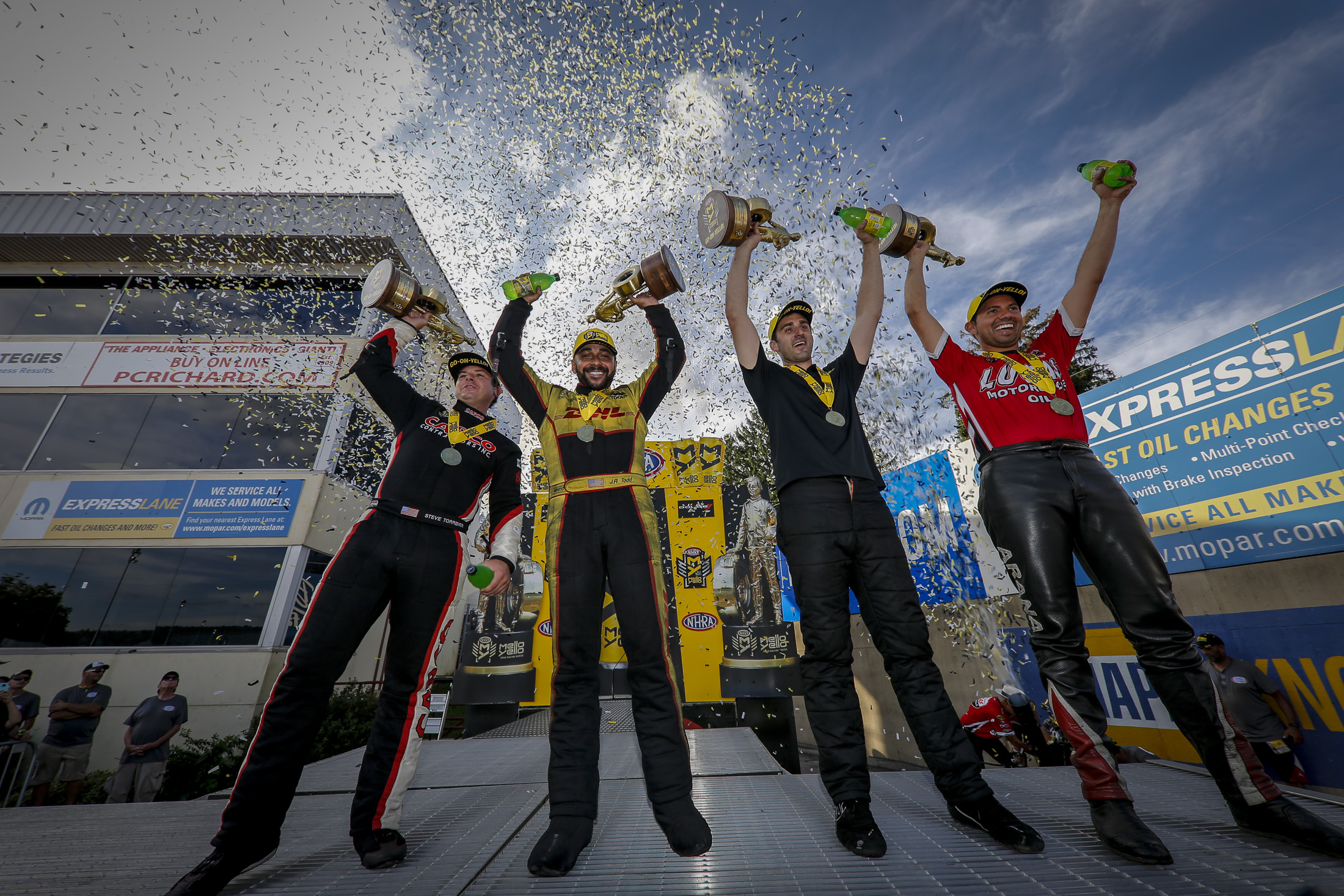 NHRA Winners, Hector Arana Jr., Vincent Nobile, J.R. Todd and Steve Torrence