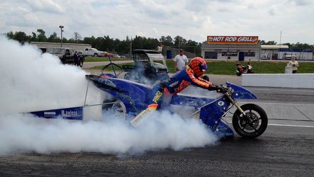 Larry "Spiderman" McBride Electric Dragbike