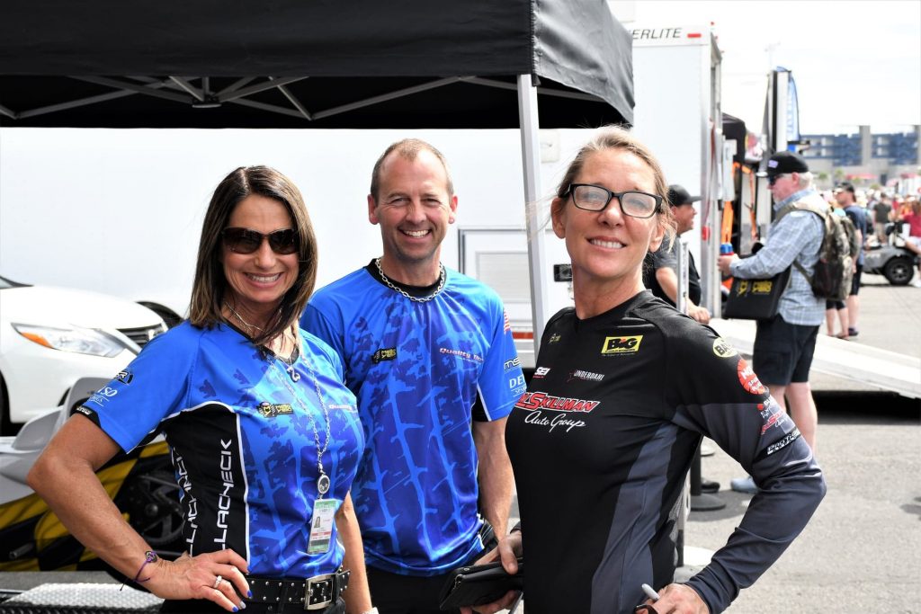 Scotty Pollacheck and wife with Karen Stoffer