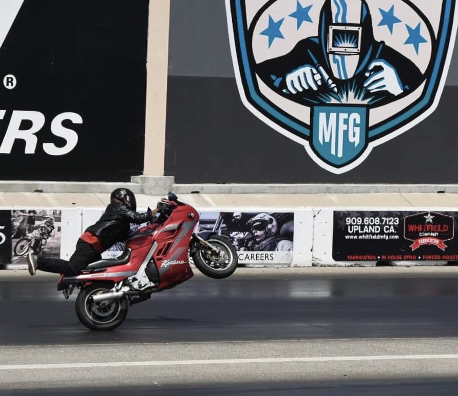 Motorcycle Wheelie Crash