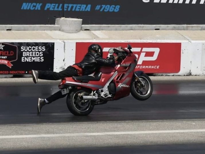 Motorcycle Wheelie Crash