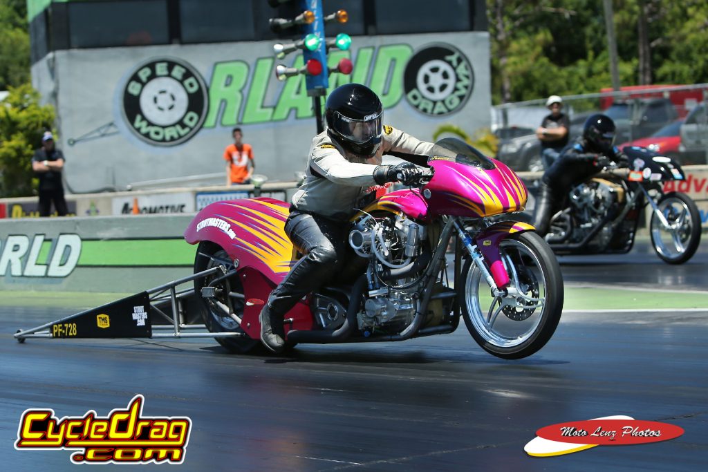 Female Nitro Harley racer