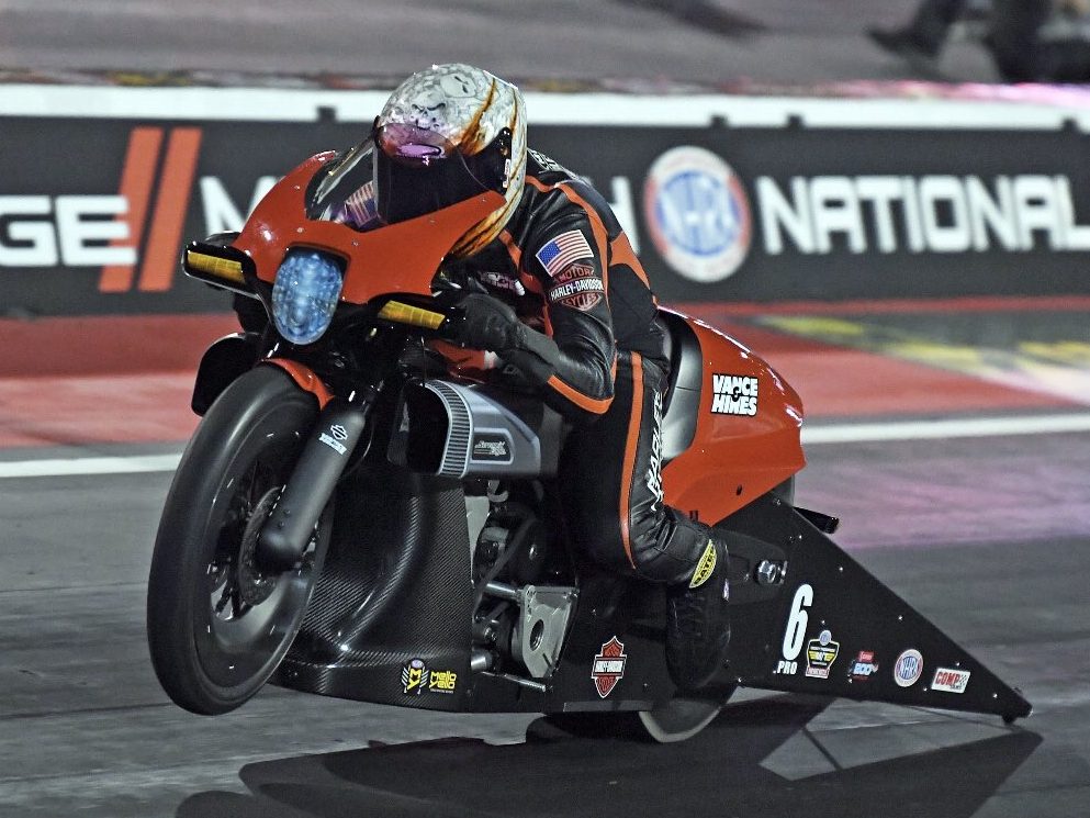 Andrew Hines, FXDR Harley Davidson Pro Stock Motorcycle