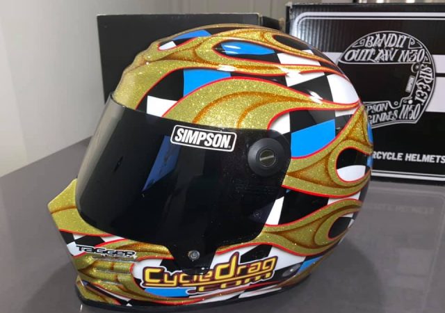 Cycle Drag Tagger Designs Helmet