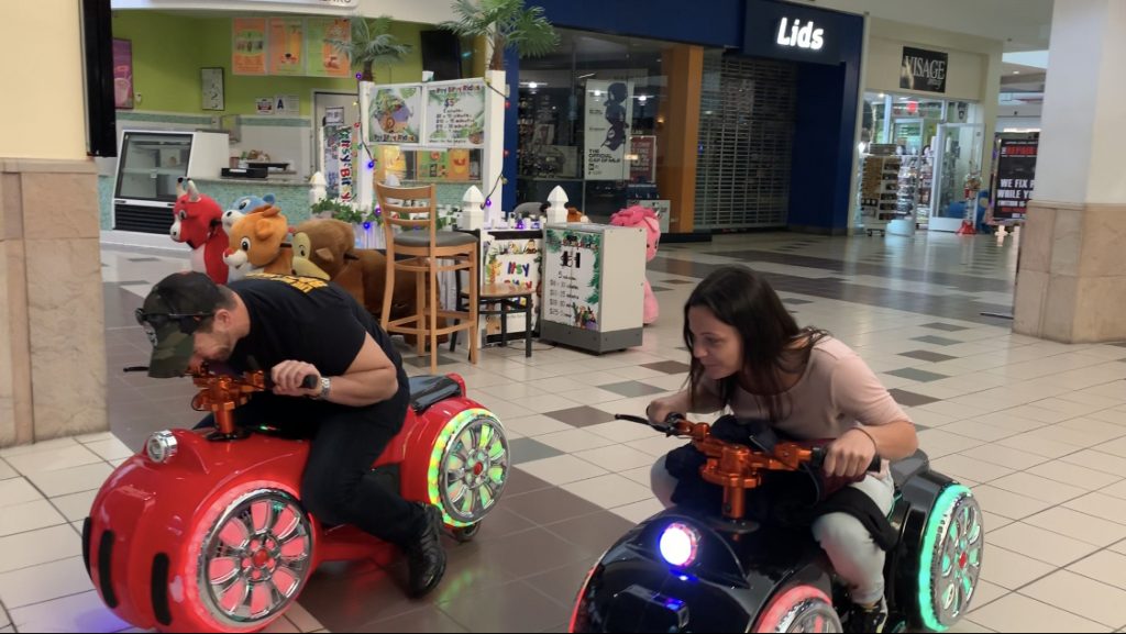 drag racing in the mall