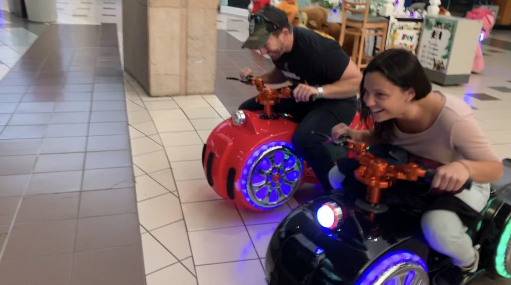drag racing in the mall