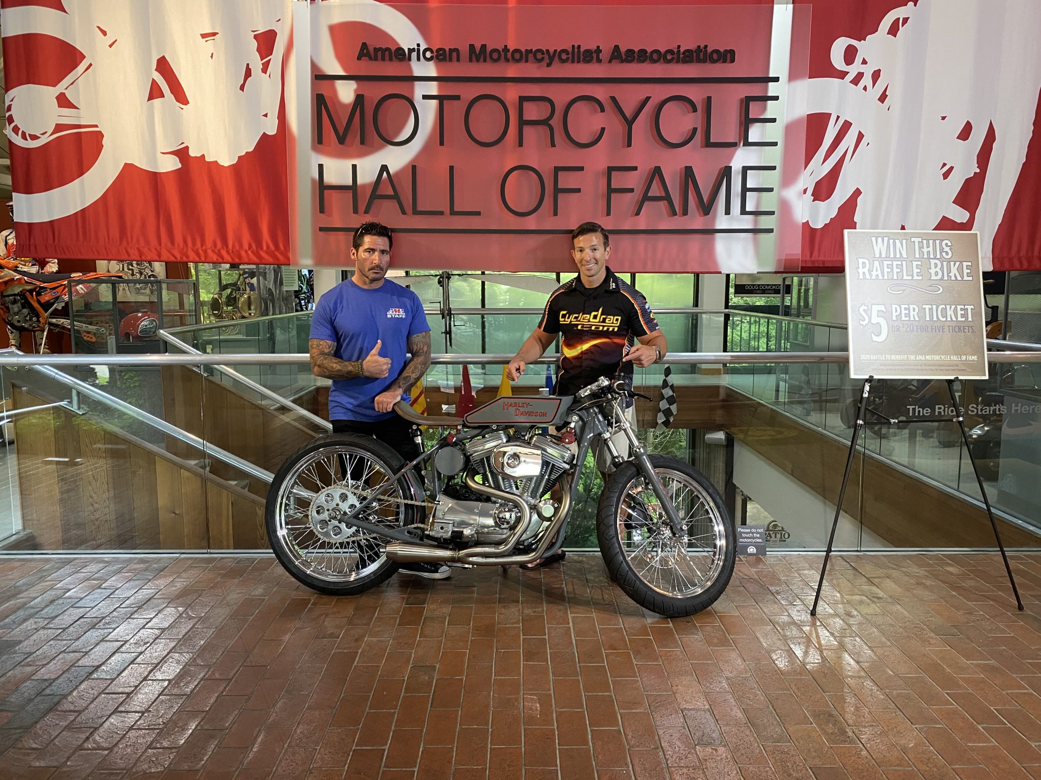 AMA Motorcycle Hall of Fame Museum VIP Behind The Scenes Tour Drag