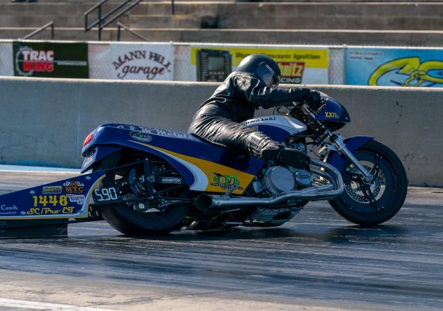 Drag bike crash