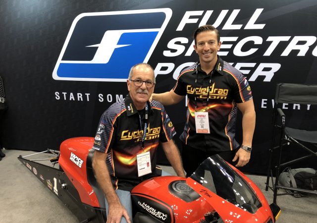 PRI SHow Larry McBride, Jack Korpela NHRA Harley
