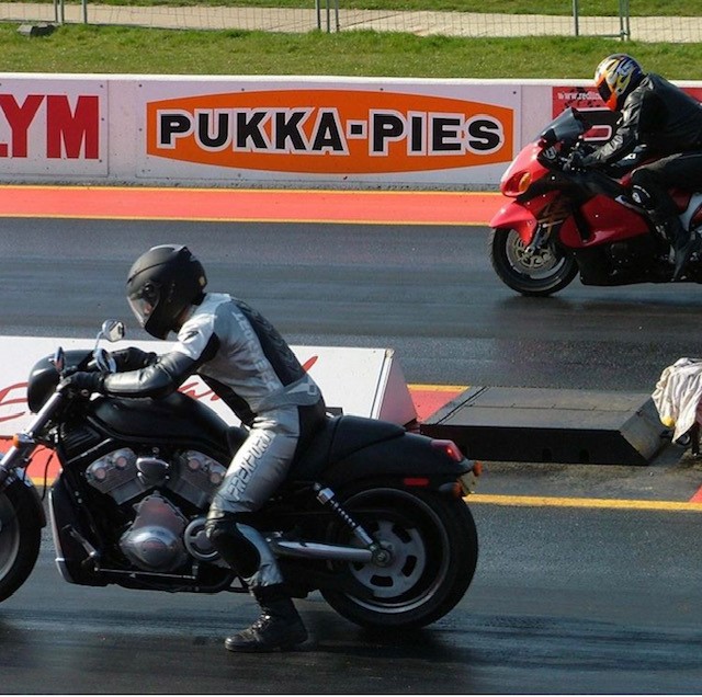 Motorcycle drag racing