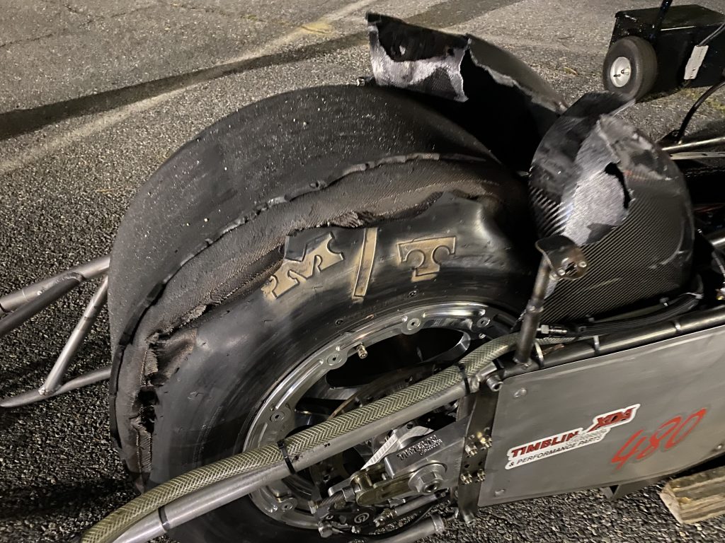 Rob Garcia Turbo Drag Bike Damage