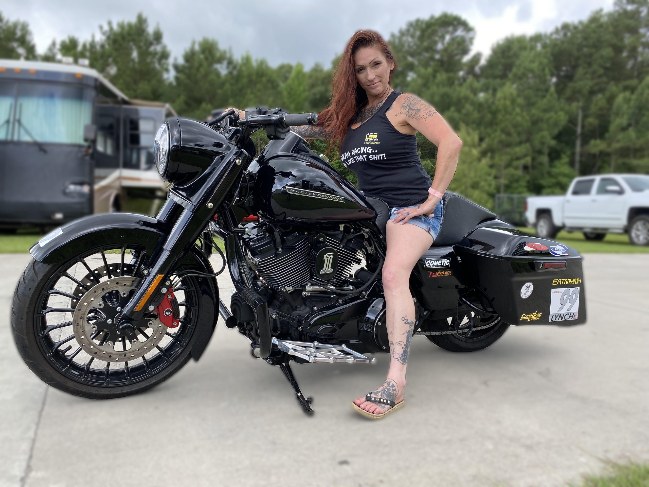 Crystal Lynch Harley Drag Bike Racer