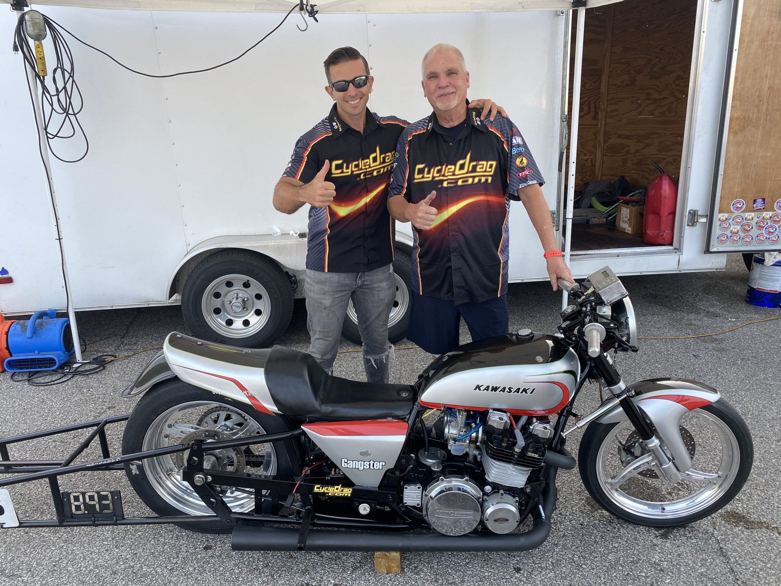 Jack Korpela, Ronnie Woodall, KZ Drag Bike