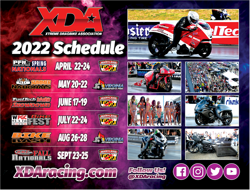 2022 XDA Schedule Drag Bike News