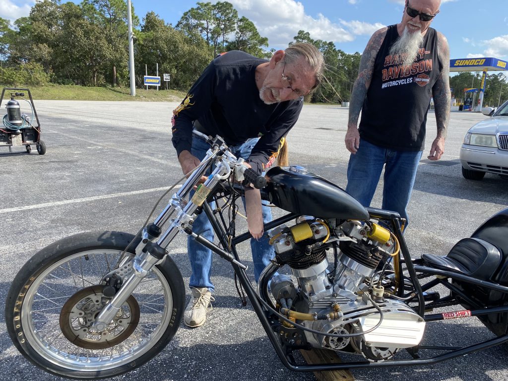 Guy Glover, Vintage Harley Drag Bike