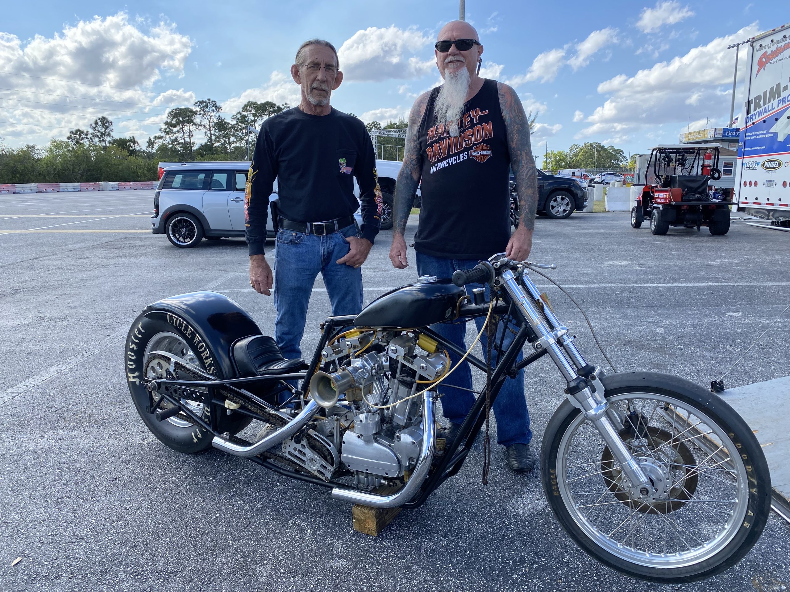 Guy Glover, Vintage Harley Drag Bike