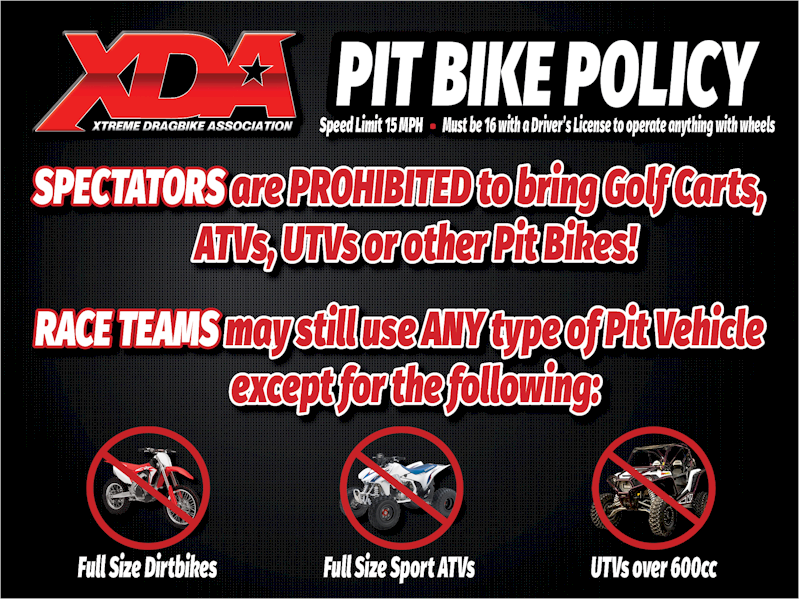 XDA Pit Bike Policy