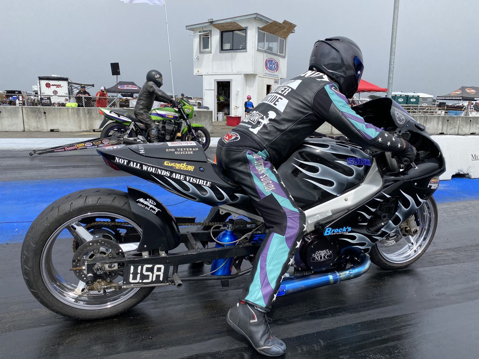 This Nitrous GSXR 1000 Aims to Help Vets in Need Drag Bike News