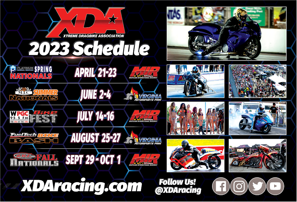 2023 XDA Schedule Released Drag Bike News