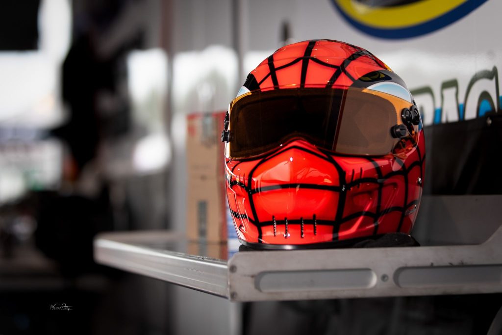 Larry "Spiderman" McBride helmet