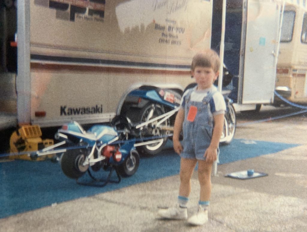Dave Schultz and his NHRA "Blue by You" Pro Stock Bike