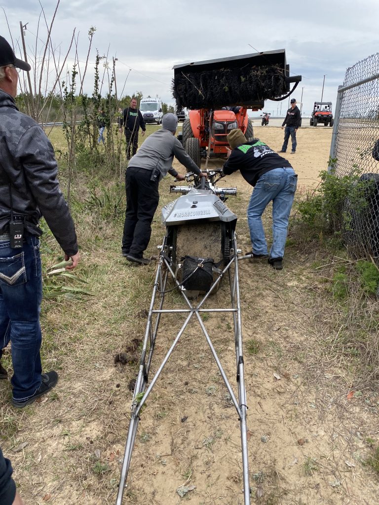 Top Fuel Harley Crashes Into Creek