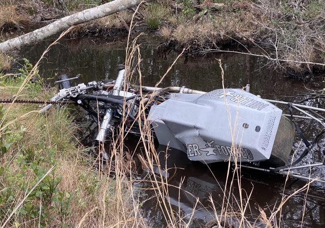 Top Fuel Harley Crashes Into Creek, Jimmy McMillan