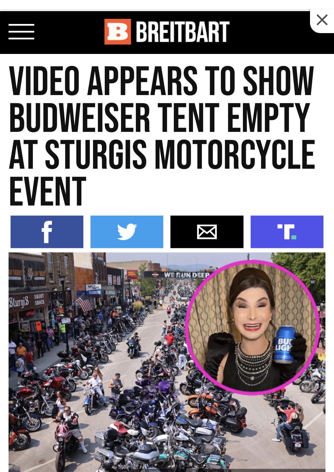 Cycledrag Budweiser Sturgis Tent