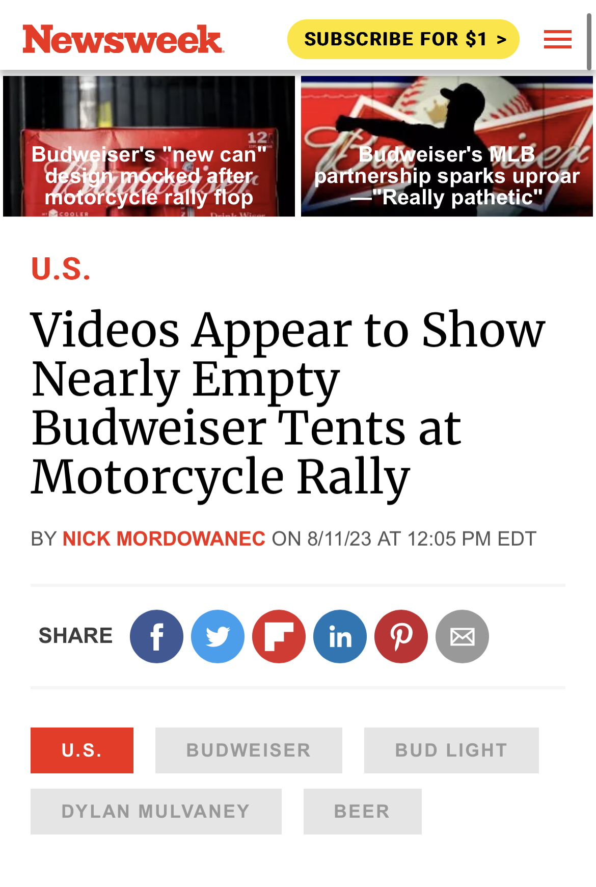 Cycledrag Budweiser Sturgis Tent