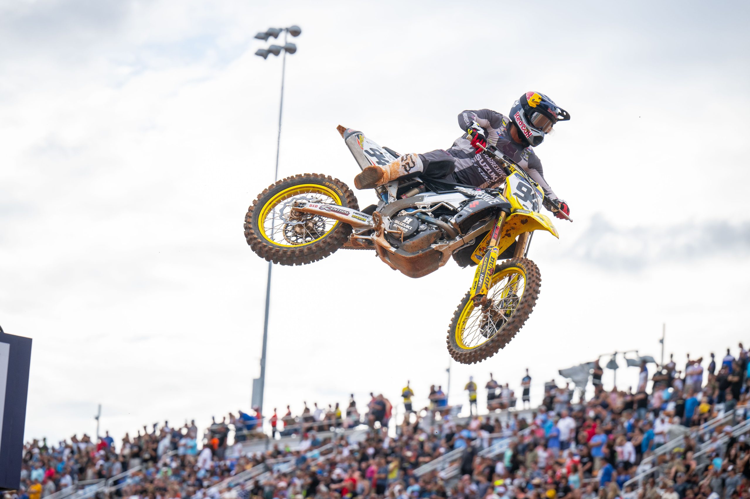 Ken Roczen led the early laps of the second moto in the 450 Class. Photo Credit: Feld Motor Sports, Inc.